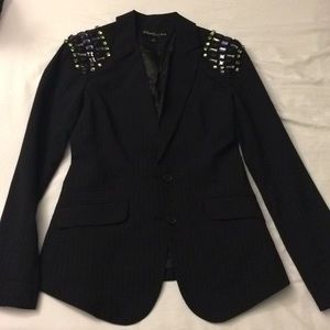 Elizabeth and James jewel shoulder blazer